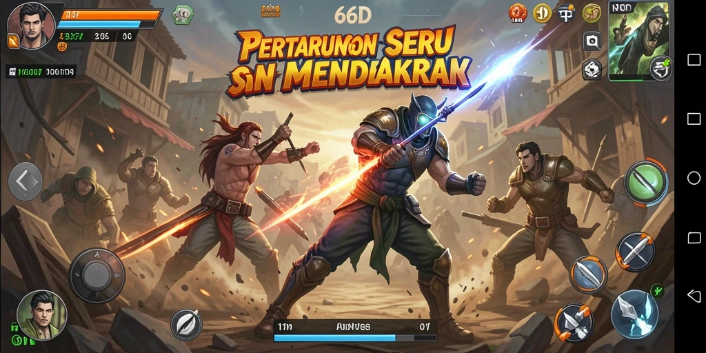 Gameplay seru dan mendebarkan di 66D.
