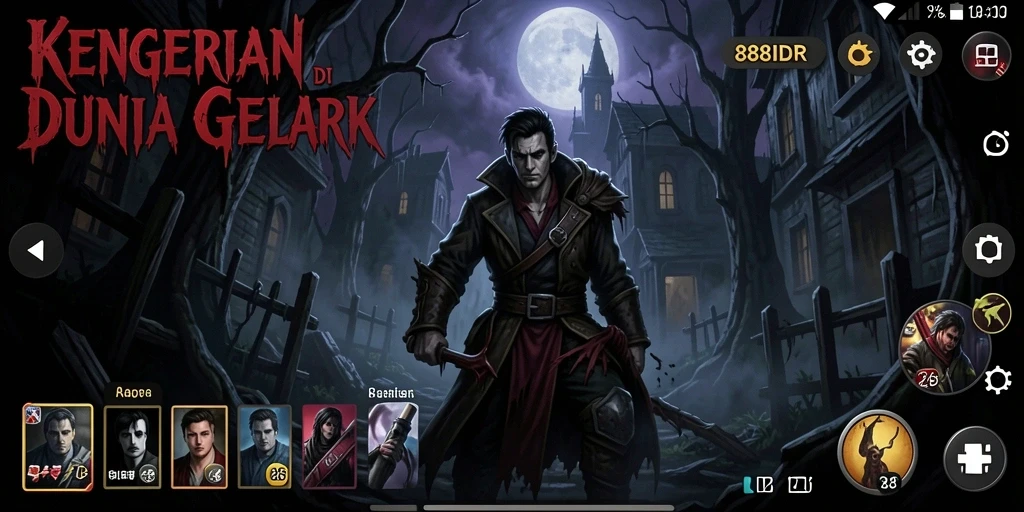 Tampilan menyeramkan dalam gameplay 888IDR yang penuh ketegangan.