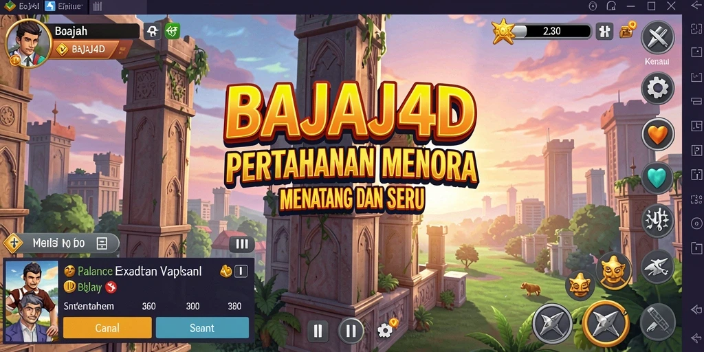 Tampilan gameplay seru BAJAJ4D dengan berbagai menara strategi.