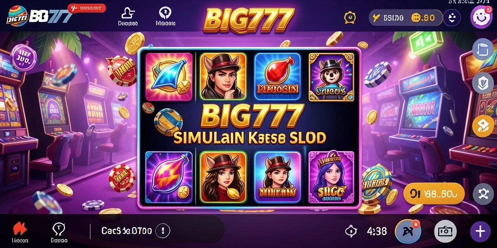 Screenshot utama BIG777 menampilkan antarmuka permainan slot yang menarik.