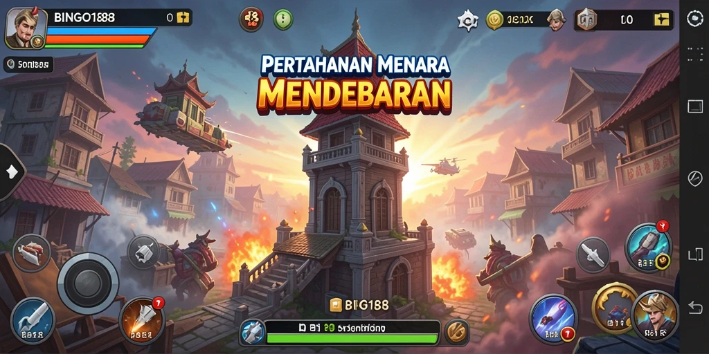 Tampilan gameplay BINGO188 yang menarik dalam kategori Tower Defense.