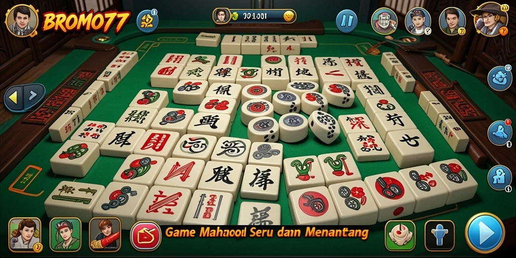 Tampilan gameplay BROMO77 yang menarik saat bermain Mahjong.