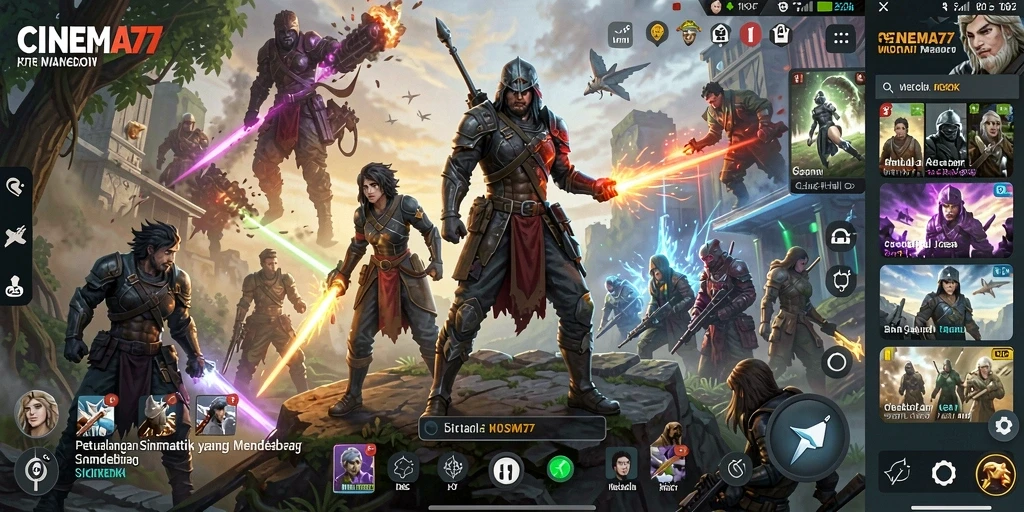 Tampilan gameplay petualangan yang menegangkan di CINEMA77.