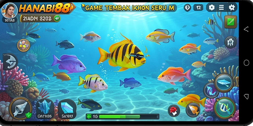 Tampilan screenshot HANABI88 dengan gameplay Tembak Ikan yang menarik.