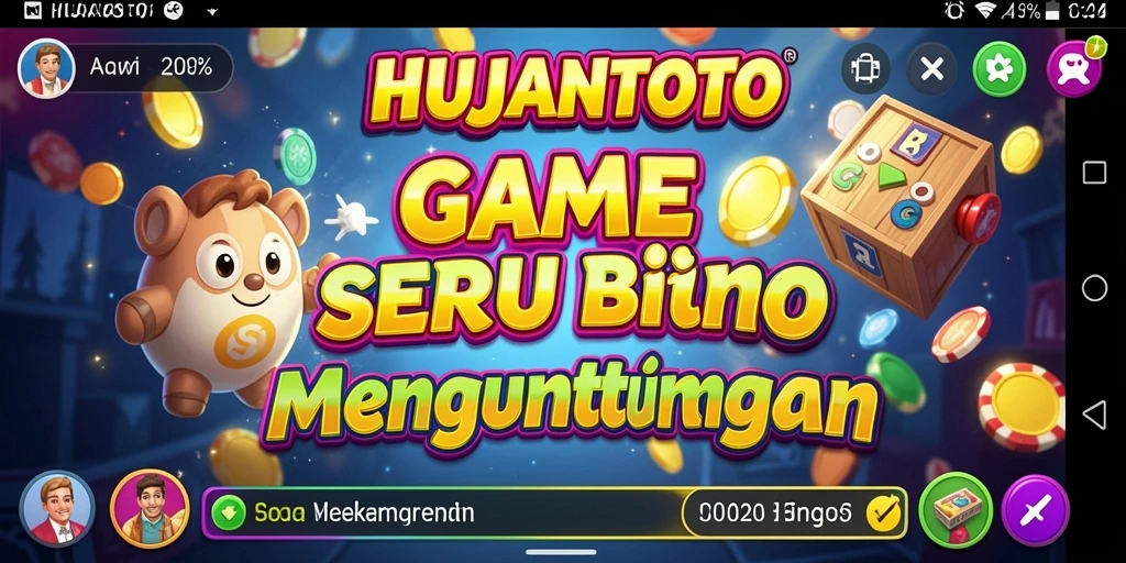 Tampilan gameplay seru di HUJANTOTO saat berkompetisi di Bingo.