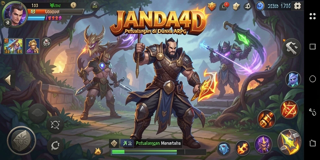 Tampilan menegangkan saat gameplay ARPG JANDA4D.