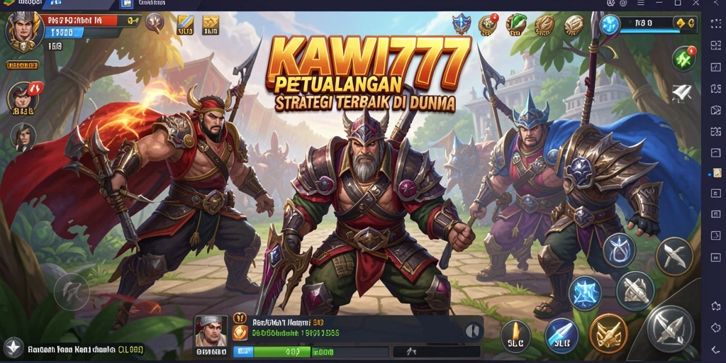 Tampilan gameplay KAWI777 dengan strategi SLG yang mendebarkan.