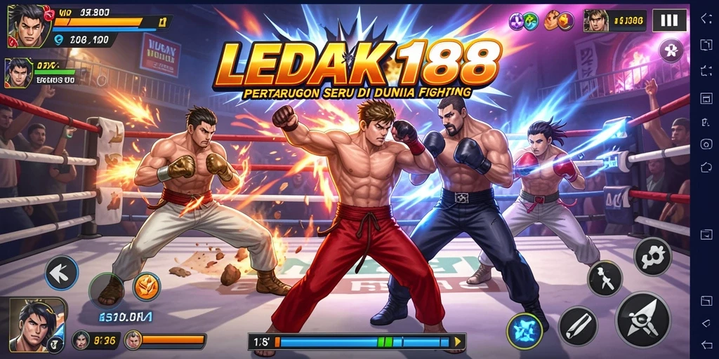 Gameplay seru dari LEDAK188 saat pertarungan berlangsung.