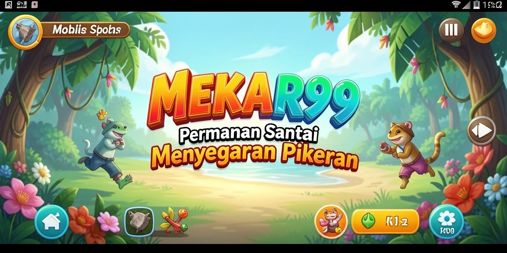 Tampilan gameplay MEKAR99 yang ceria dan menghibur.