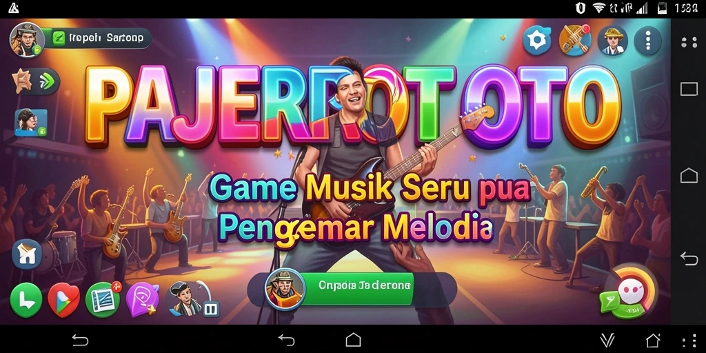 Tampilan gameplay PAJEROTOTO yang menampilkan interaksi musik.