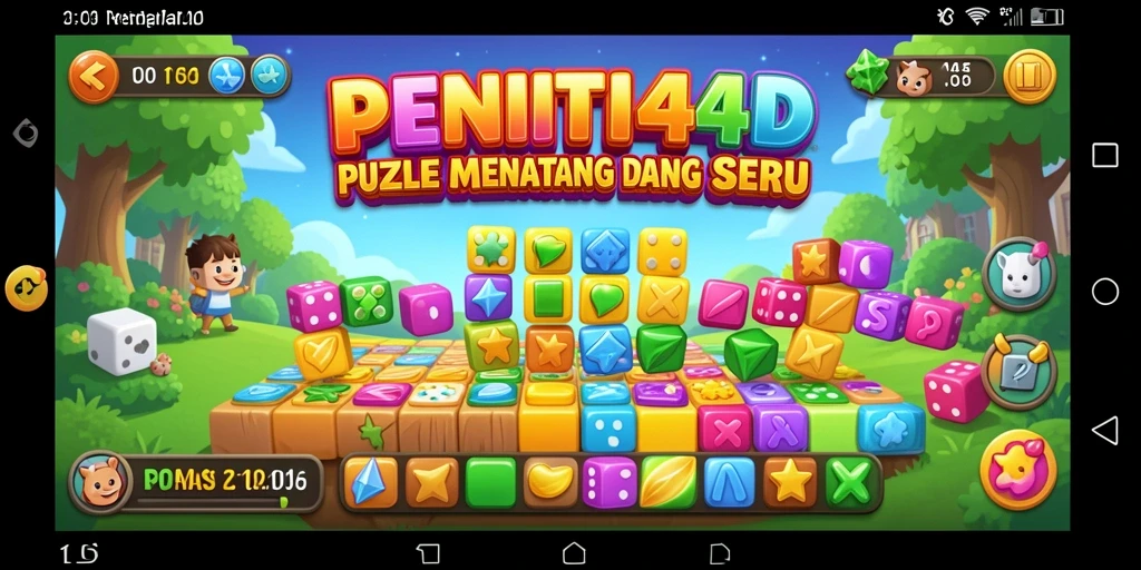 Tampilan gameplay puzzle yang menarik dan menantang.