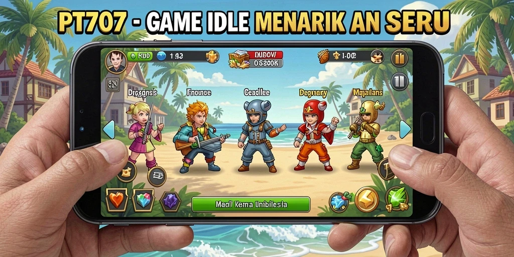 Screenshot gameplay PT707 yang menampilkan aksi Idle yang seru.