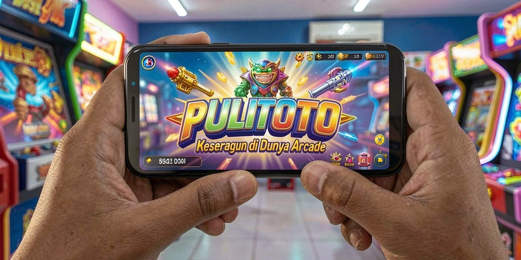 Screenshot PULITOTO menampilkan gameplay dinamis dan penuh warna.