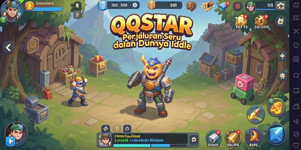 Tampilan gameplay <strong>QQSTAR</strong> yang menawan dan menyenangkan.