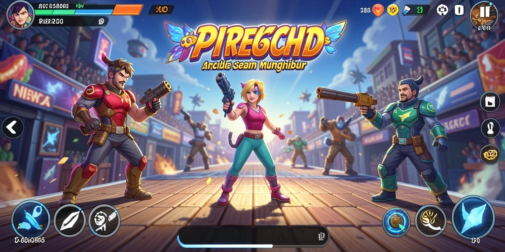 Screenshot R6R6 menampilkan aksi gameplay yang seru dan penuh warna.