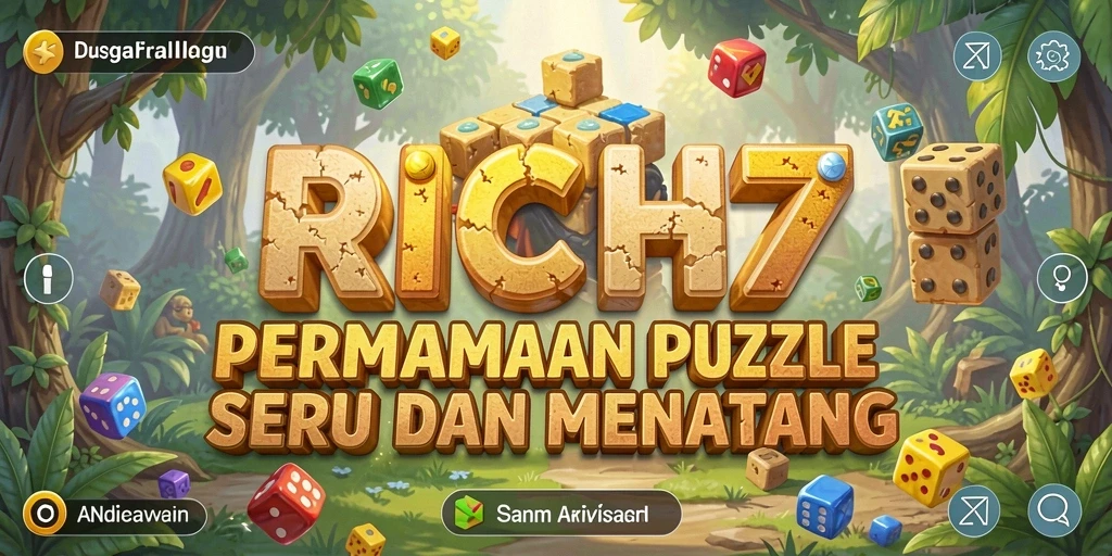 Screenshot utama RICH7 menampilkan gameplay Puzzle yang mendebarkan.