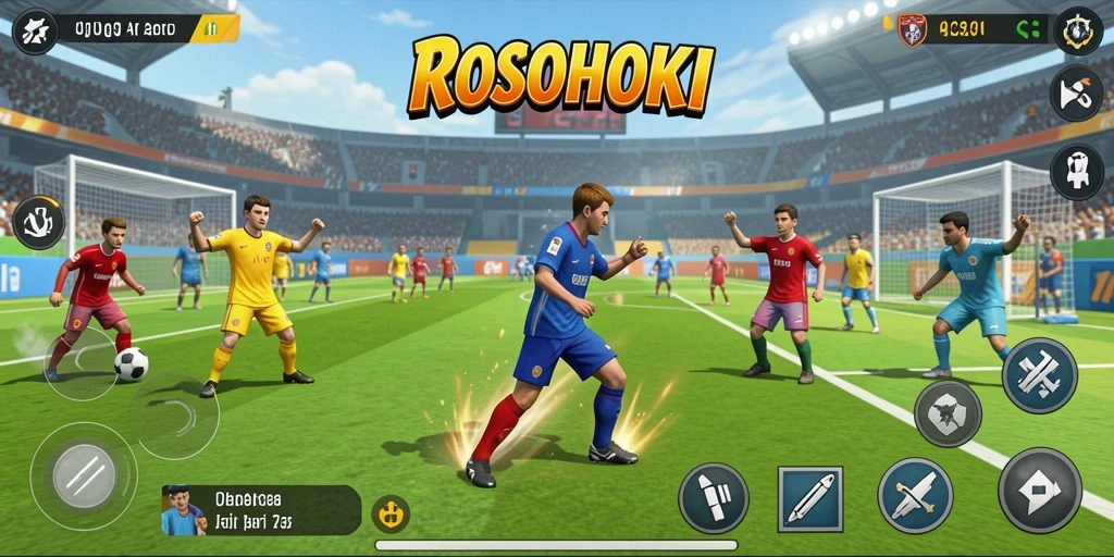 Tampilan gameplay ROSOHOKI yang seru dan menantang.