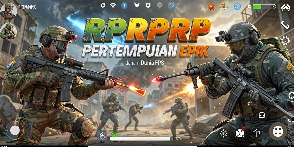 Tangkapan layar dari gameplay RPRPRP yang mendebarkan di medan perang.