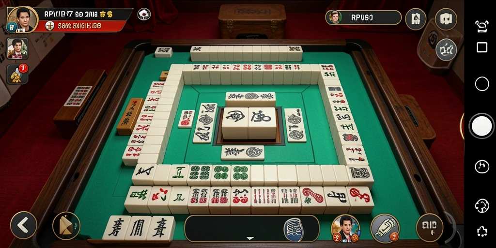 Tampilan gameplay RPVIP7 dengan ubin Mahjong berwarna-warni.