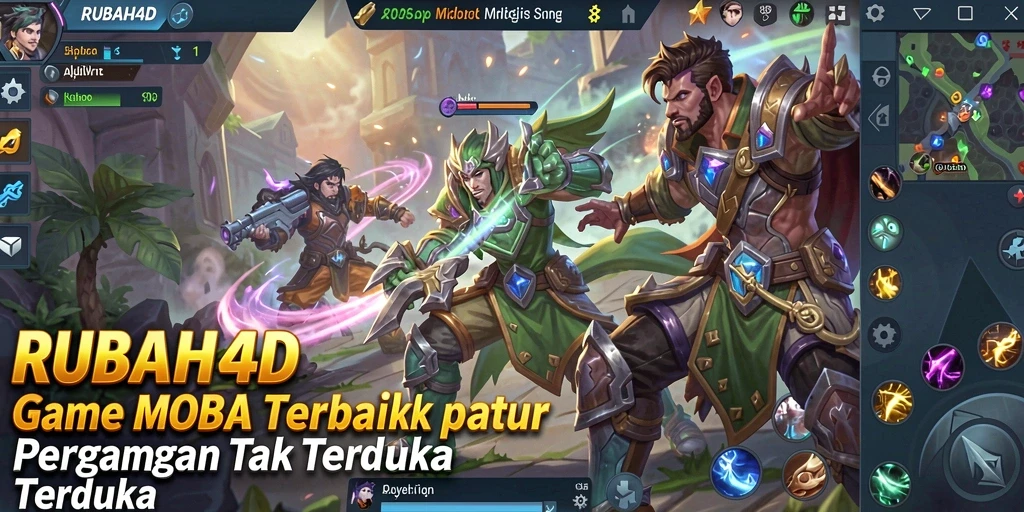 Screenshot gameplay RUBAH4D yang menunjukkan aksi seru dalam pertarungan MOBA.