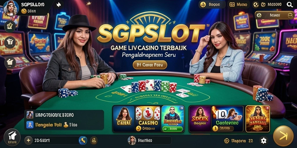 Tampilan permainan seru dengan dealer langsung dalam SGPSLOT.