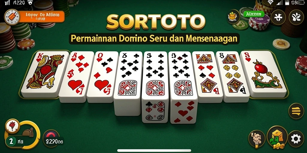 Gameplay seru SORTOTO dengan berbagai mode Domino yang menarik.