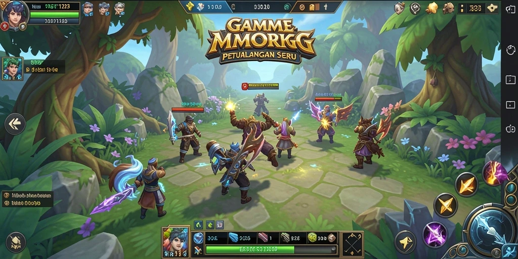 Tangkapan layar utama TGER123 menampilkan aksi seru dalam permainan MMORPG.