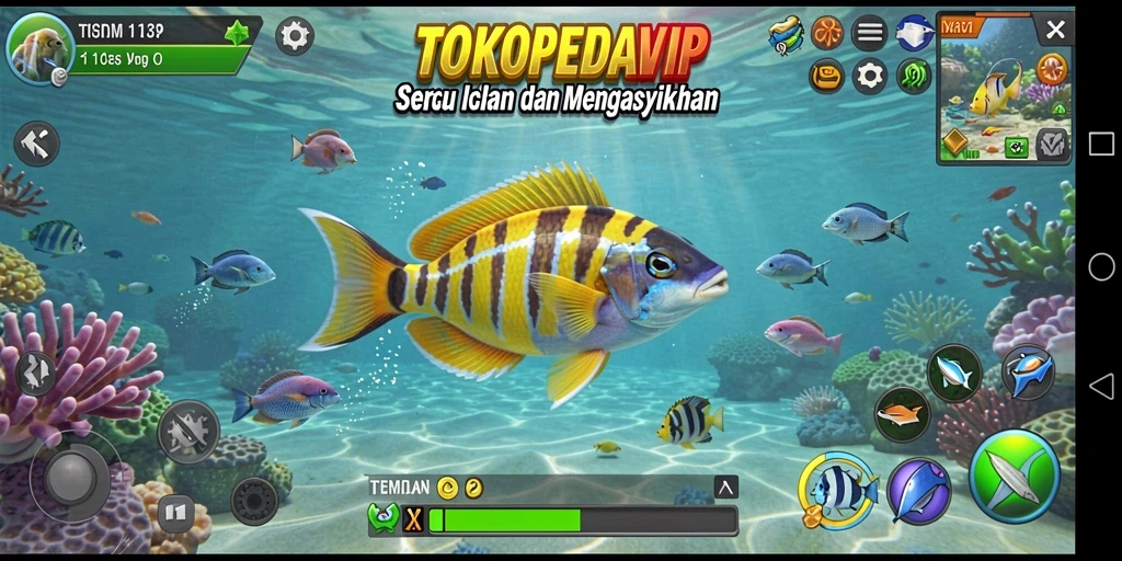 Screenshot gameplay Tembak Ikan yang seru di TOKOPEDIAVIP.