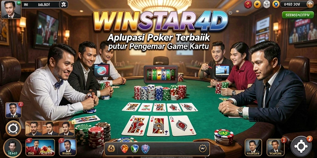 Tampilan gameplay mendebarkan di WINSTAR4D saat bermain Poker.