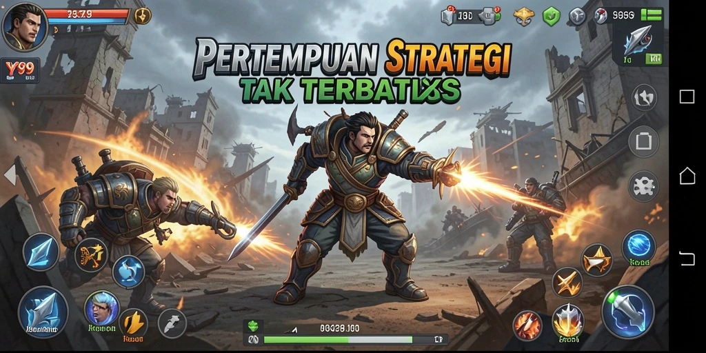 Tampilan gameplay strategis dan mendebarkan di Y89.