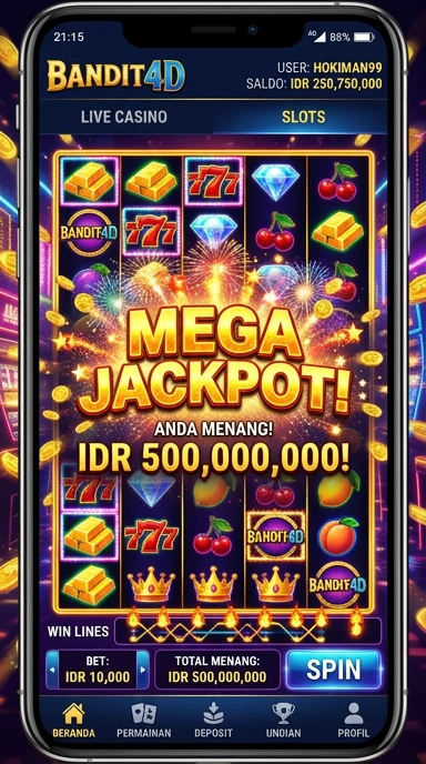 Tampilan antarmuka pengguna bandit4d yang sederhana dan menarik.